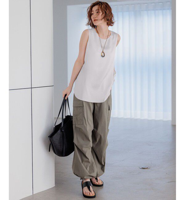 23区「【洗える】サテン タンクトップ」|タンクトップ|