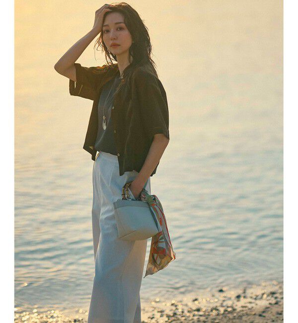 23区「【洗える】サテン タンクトップ」|タンクトップ|