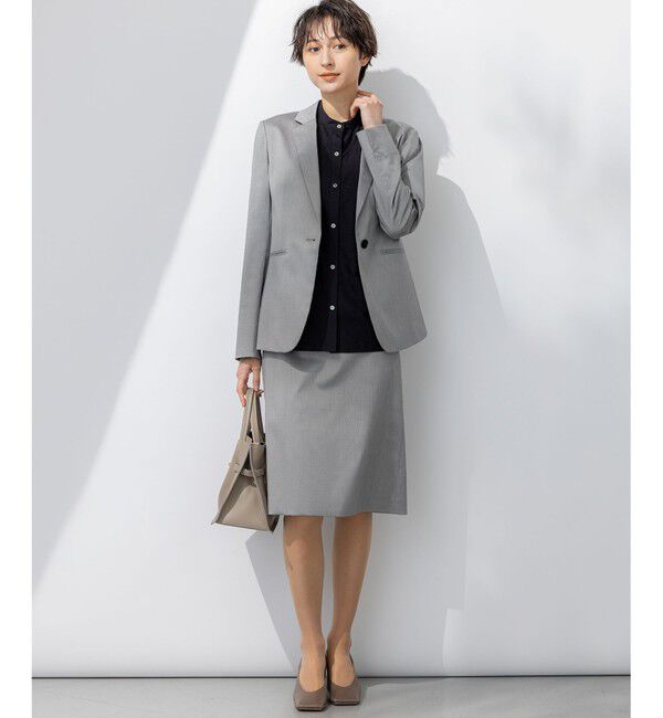 23区「【セットアップ対応/洗える】ストレッチシャンブレー テーラードジャケット」|テーラードジャケット|