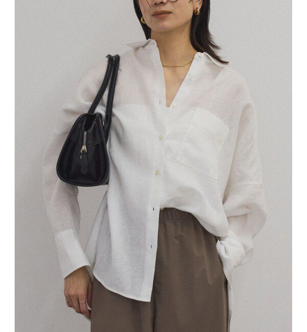 SALON adam et rope'「リネンオーバーシャツ［GENTLE LINEN］」|シャツ・ブラウス|