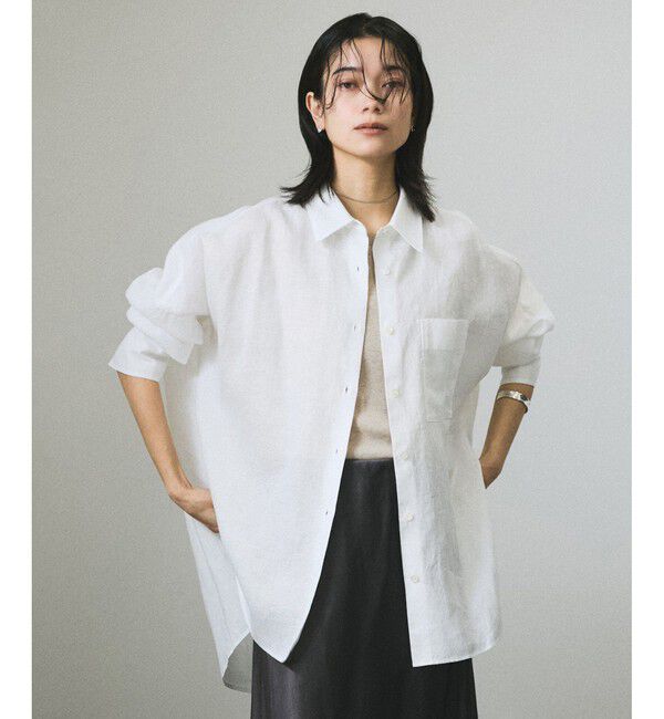 SALON adam et rope'「リネンオーバーシャツ［GENTLE LINEN］」|シャツ・ブラウス|