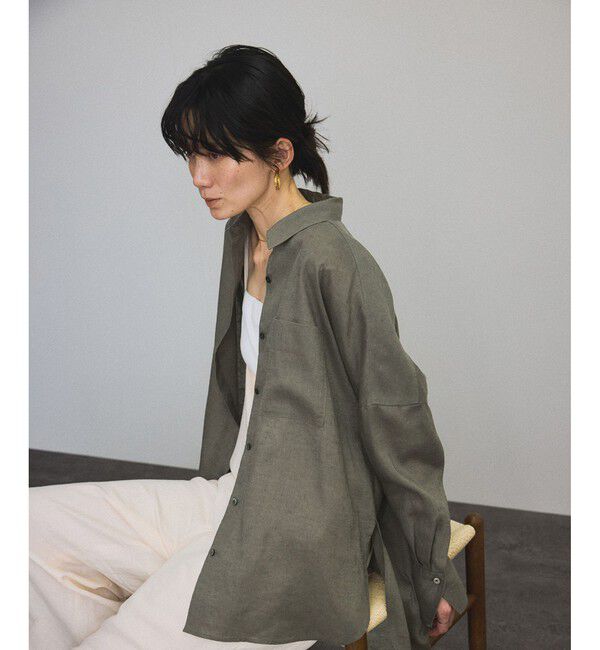 SALON adam et rope'「リネンオーバーシャツ［GENTLE LINEN］」|シャツ・ブラウス|