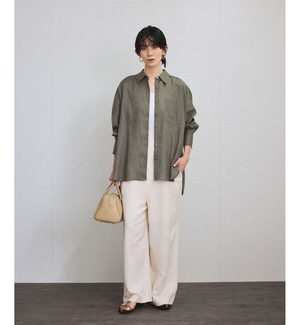 SALON adam et rope'「リネンオーバーシャツ［GENTLE LINEN］」|シャツ・ブラウス|