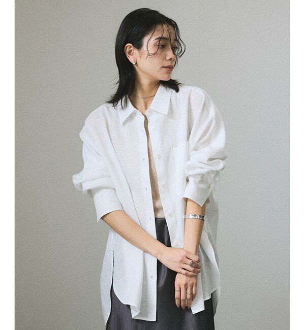 SALON adam et rope'「リネンオーバーシャツ［GENTLE LINEN］」|シャツ・ブラウス|ホワイト(10)
