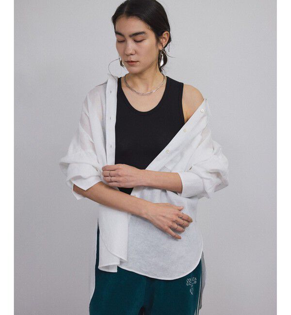 SALON adam et rope'「リネンオーバーシャツ［GENTLE LINEN］」|シャツ・ブラウス|