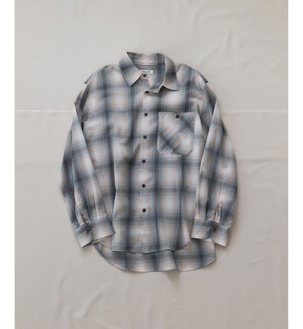 SALON adam et rope'「コットンリヨセルチェックシャツ」|シャツ・ブラウス|