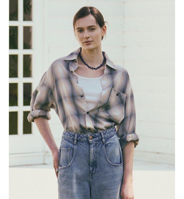 SALON adam et rope'「コットンリヨセルチェックシャツ」|シャツ・ブラウス|