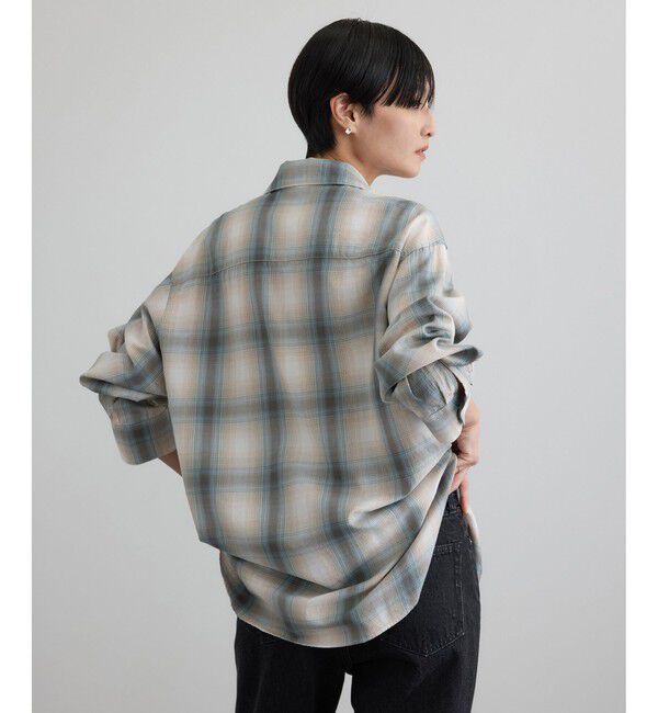 SALON adam et rope'「コットンリヨセルチェックシャツ」|シャツ・ブラウス|