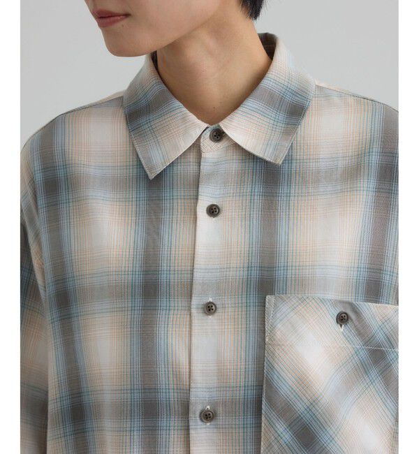 SALON adam et rope'「コットンリヨセルチェックシャツ」|シャツ・ブラウス|