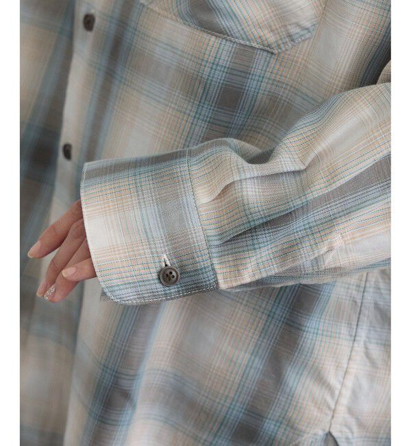 SALON adam et rope'「コットンリヨセルチェックシャツ」|シャツ・ブラウス|