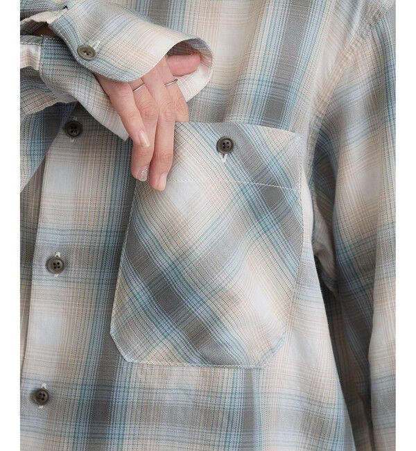 SALON adam et rope'「コットンリヨセルチェックシャツ」|シャツ・ブラウス|