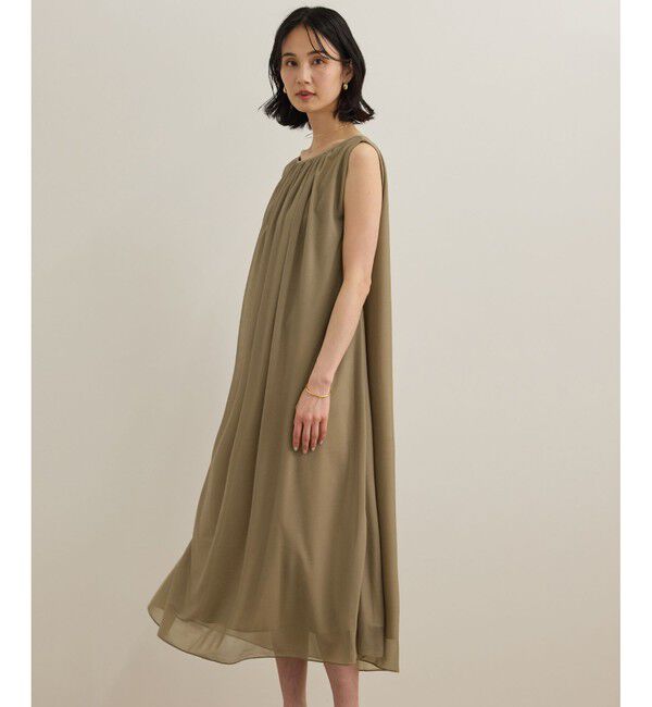 ROPE「ブライトネスヤーンギャザーワンピース/洗える」|ワンピース|