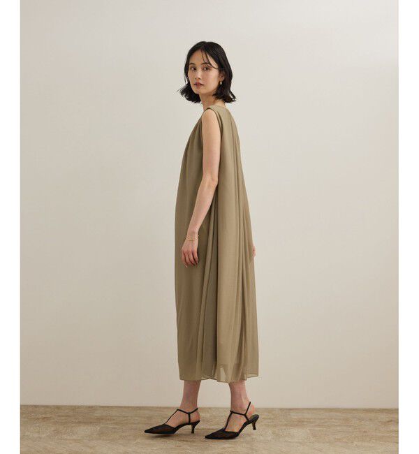 ROPE「ブライトネスヤーンギャザーワンピース/洗える」|ワンピース|