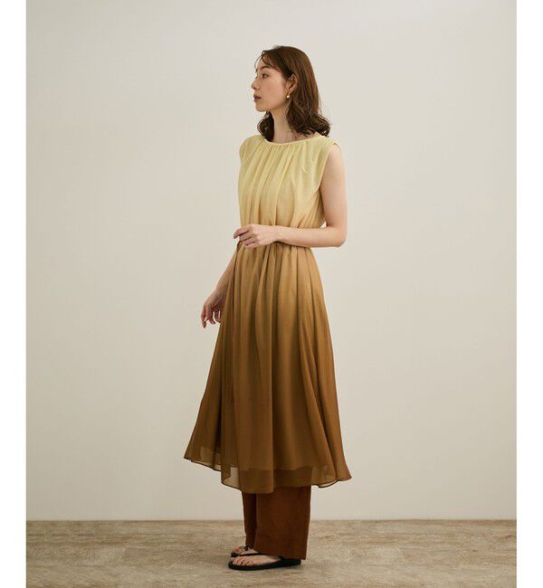 ROPE「ブライトネスヤーンギャザーワンピース/洗える」|ワンピース|