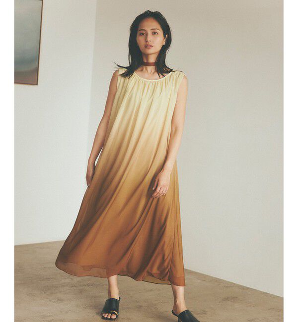 ROPE「ブライトネスヤーンギャザーワンピース/洗える」|ワンピース|