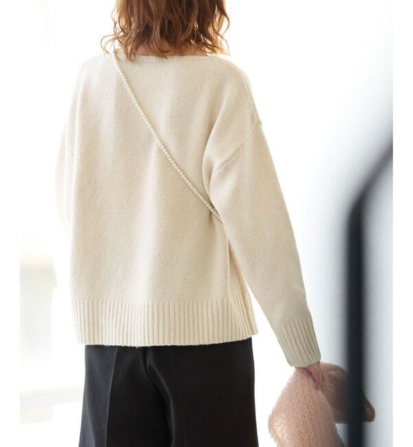Rope&rsquo;Picnic「ボートネックニットプルオーバー/光吸収発熱・帯電防止・洗濯機OK」|ニット・セーター|