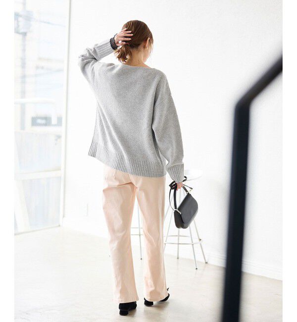 Rope&rsquo;Picnic「ボートネックニットプルオーバー/光吸収発熱・帯電防止・洗濯機OK」|ニット・セーター|