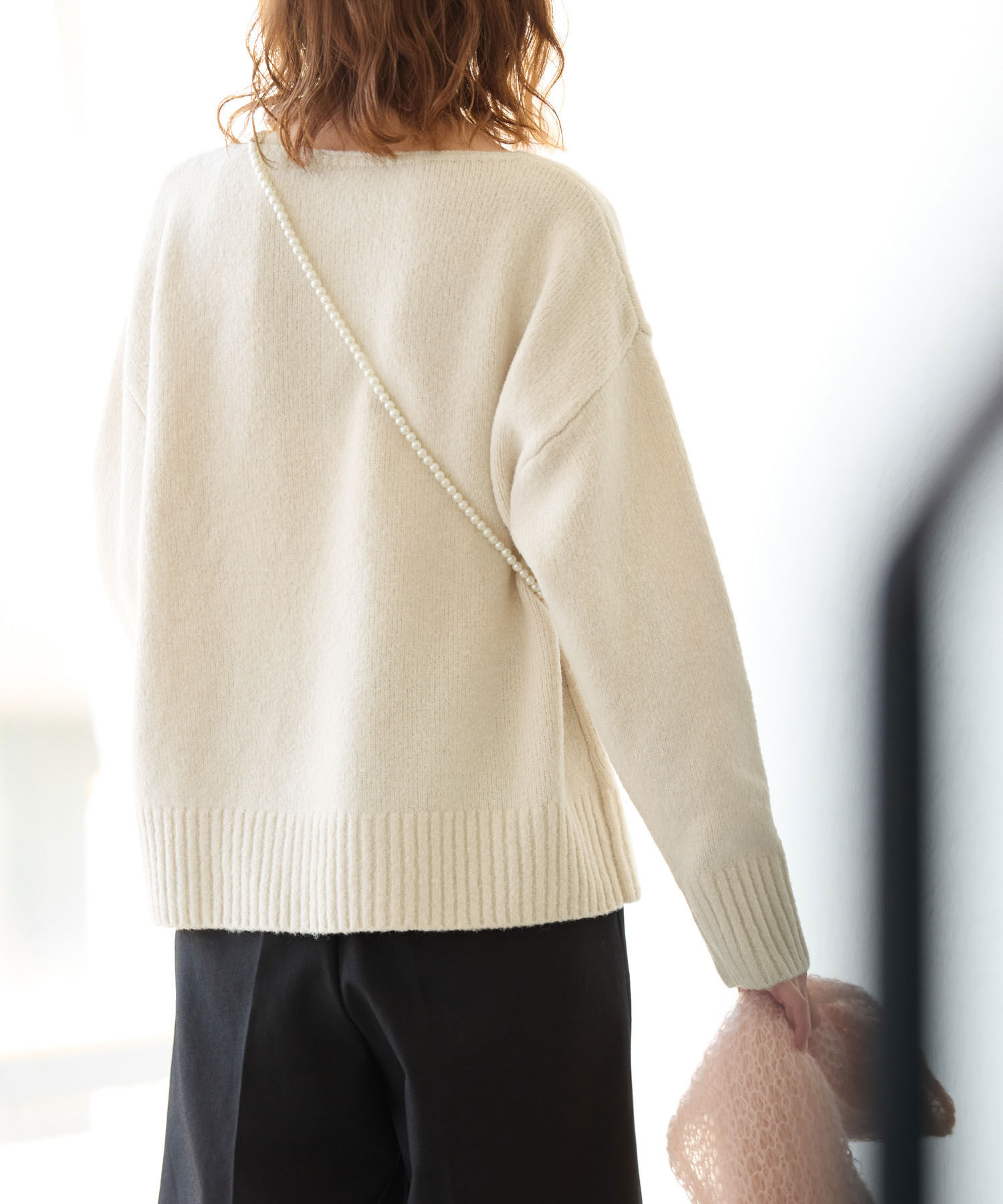 Rope&rsquo;Picnic「ボートネックニットプルオーバー/光吸収発熱・帯電防止・洗濯機OK」|ニット・セーター|