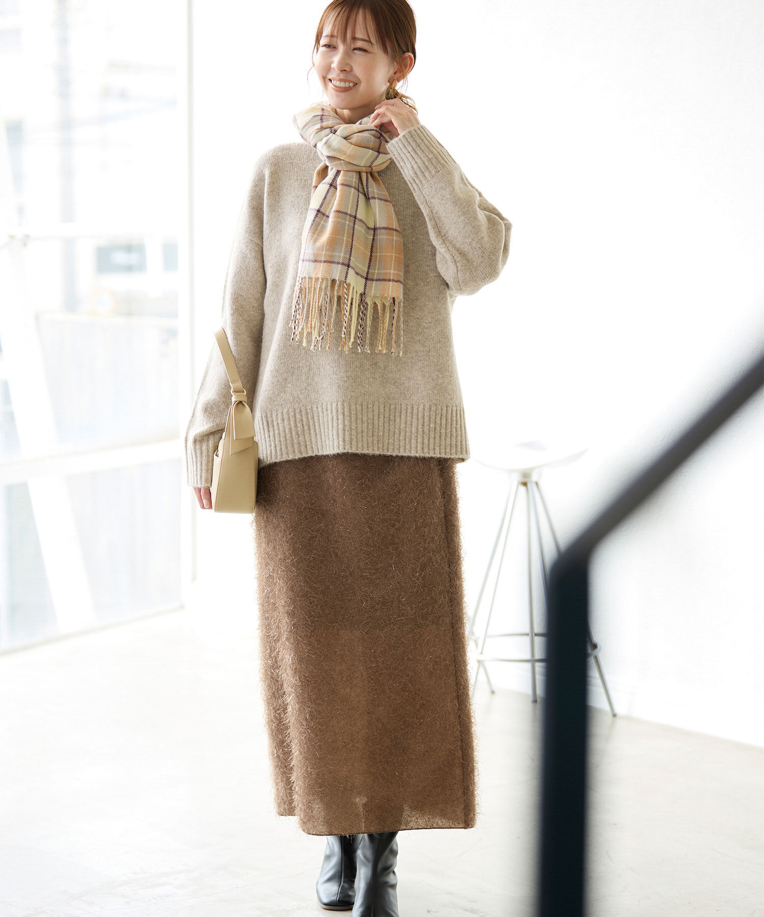 Rope&rsquo;Picnic「ボートネックニットプルオーバー/光吸収発熱・帯電防止・洗濯機OK」|ニット・セーター|