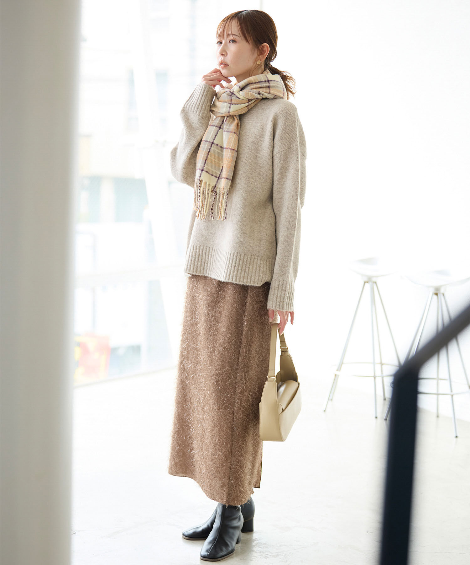 Rope&rsquo;Picnic「ボートネックニットプルオーバー/光吸収発熱・帯電防止・洗濯機OK」|ニット・セーター|