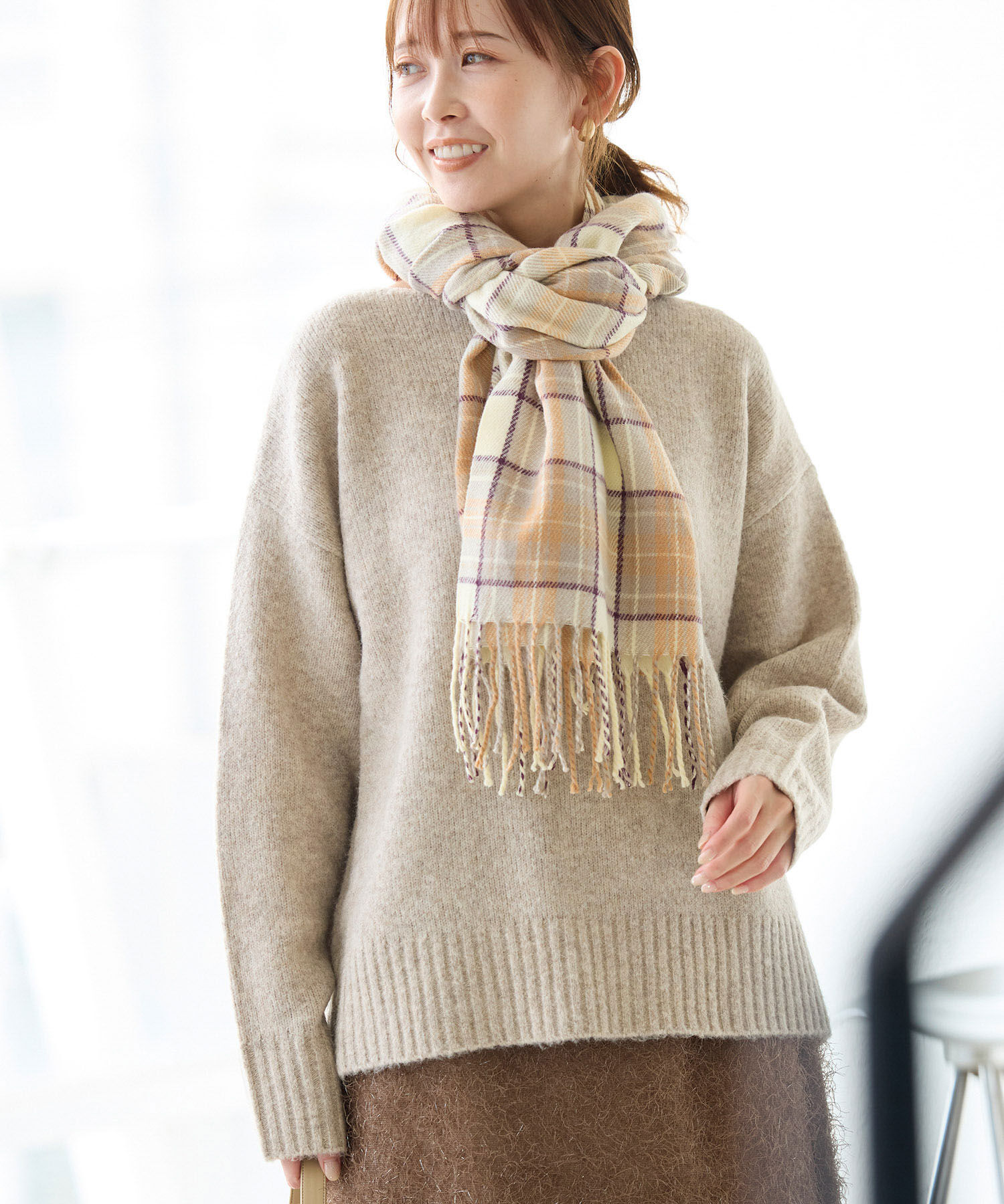 Rope&rsquo;Picnic「ボートネックニットプルオーバー/光吸収発熱・帯電防止・洗濯機OK」|ニット・セーター|