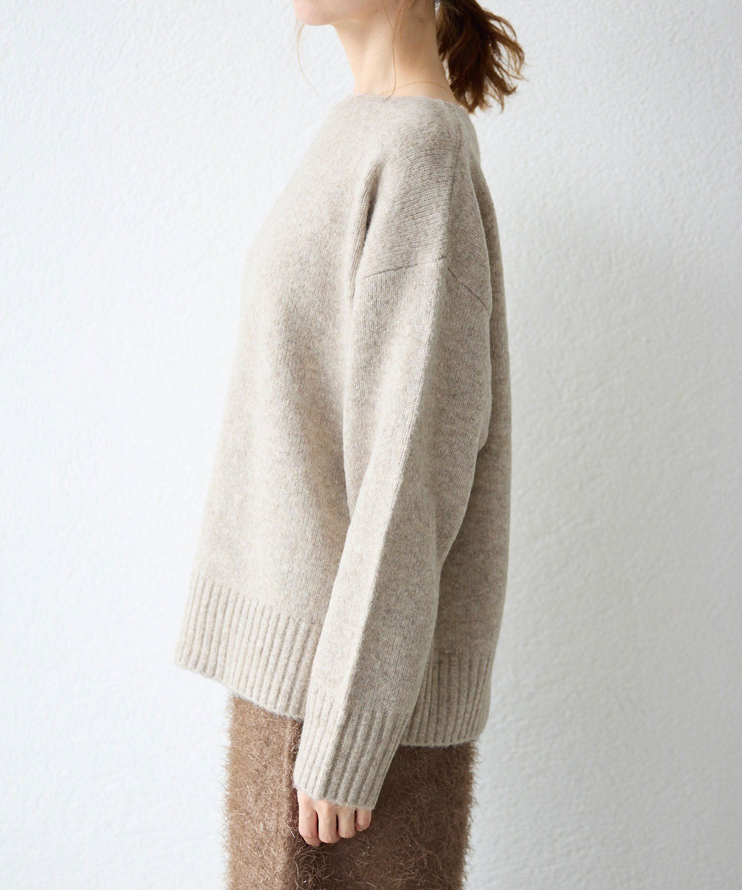 Rope&rsquo;Picnic「ボートネックニットプルオーバー/光吸収発熱・帯電防止・洗濯機OK」|ニット・セーター|