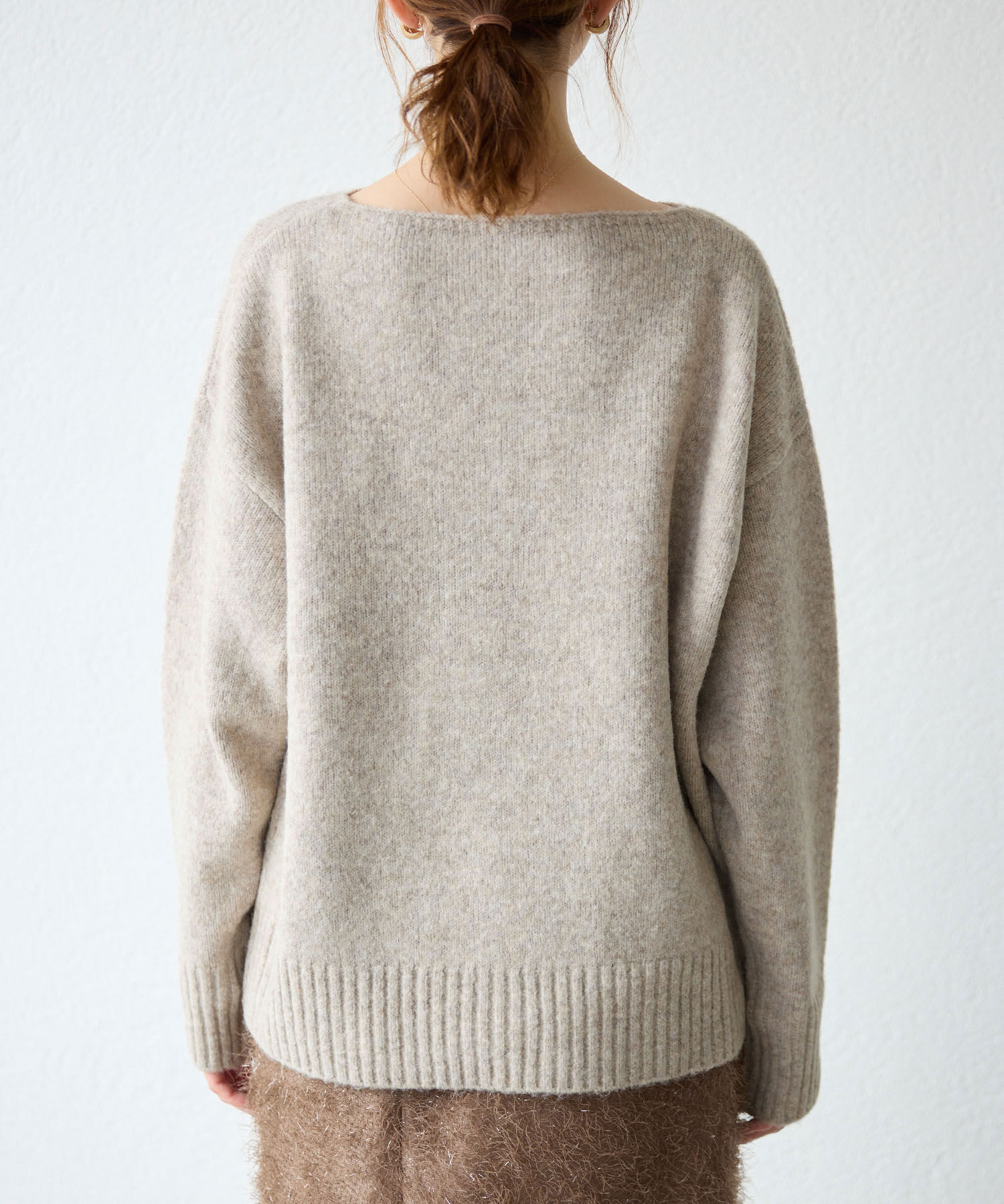 Rope&rsquo;Picnic「ボートネックニットプルオーバー/光吸収発熱・帯電防止・洗濯機OK」|ニット・セーター|