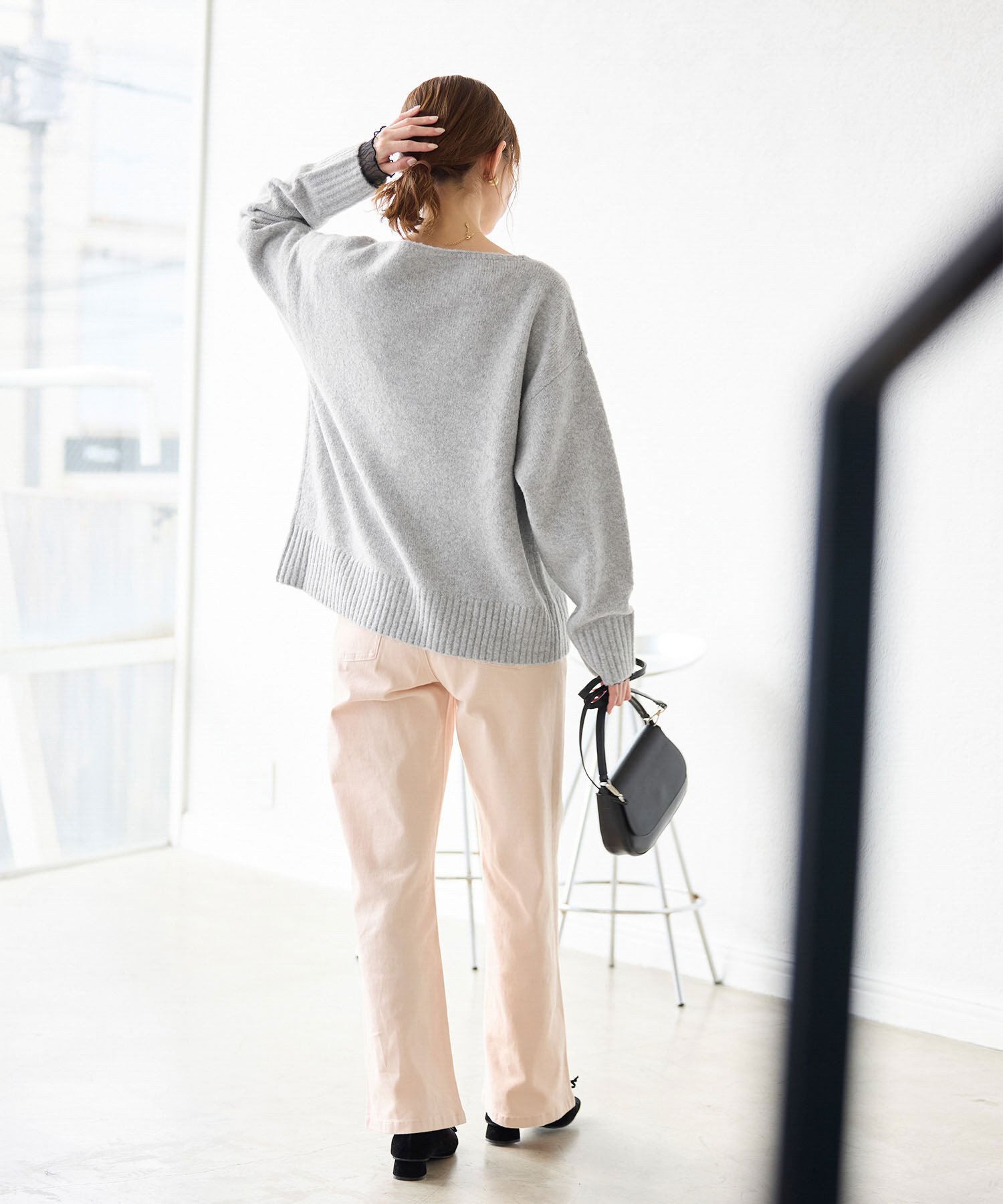 Rope&rsquo;Picnic「ボートネックニットプルオーバー/光吸収発熱・帯電防止・洗濯機OK」|ニット・セーター|