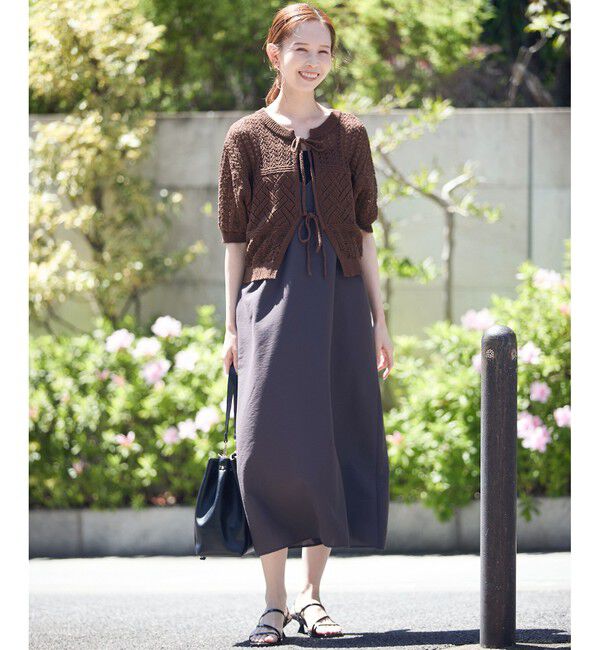 Rope&rsquo;Picnic「【前後2WAY】透かし編みレースカーディガン」|カーディガン|