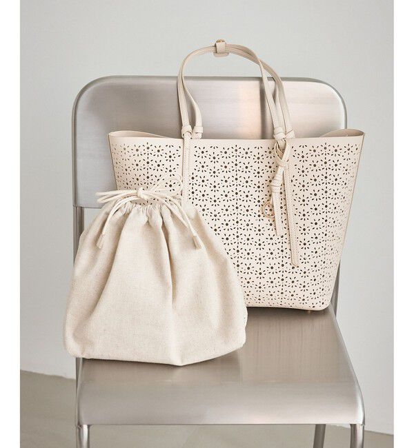 ROPE PICNIC PASSAGE「フルーレットパンチングレーストートバッグ/A4対応」|トートバッグ|