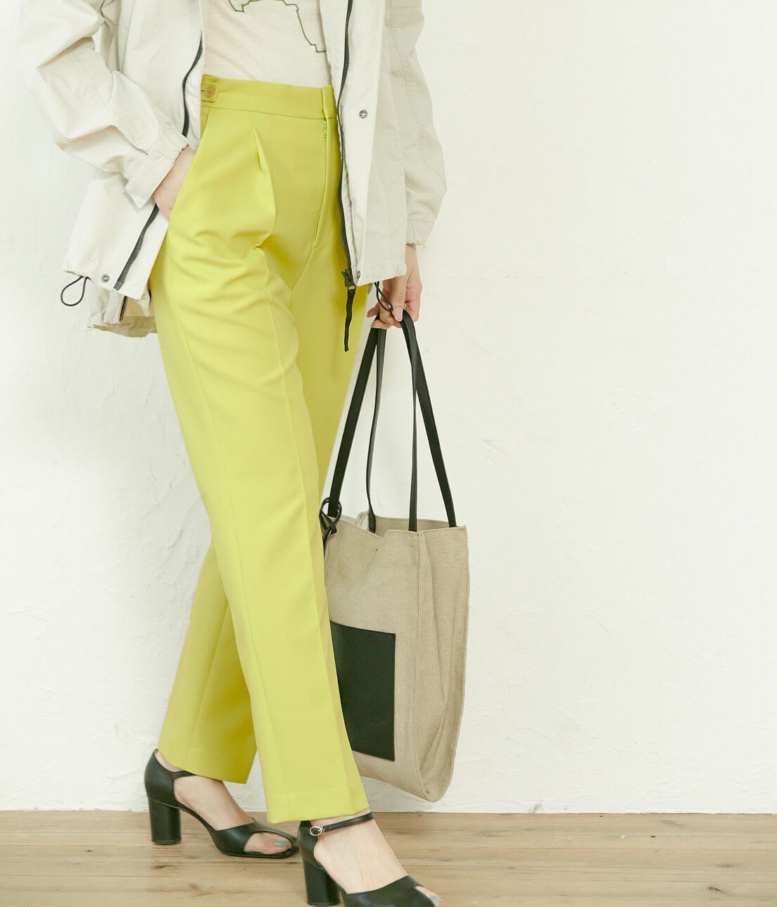 ADAM ET ROPE'「＜洗える＞スリムスラックス」|スラックス|