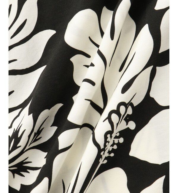 ADAM ET ROPE'「《BLACK&WHITE》ボックスシルエット アロハ シャツ」|シャツ・ブラウス|