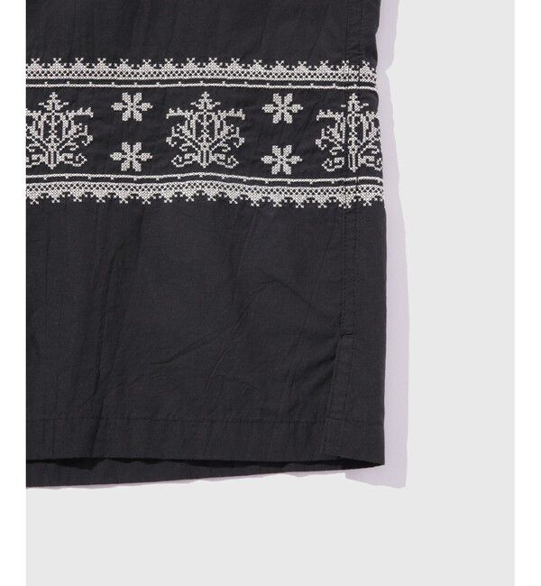 ADAM ET ROPE'「クロスステッチ ボックスシルエット オープンカラーシャツ」|シャツ・ブラウス|