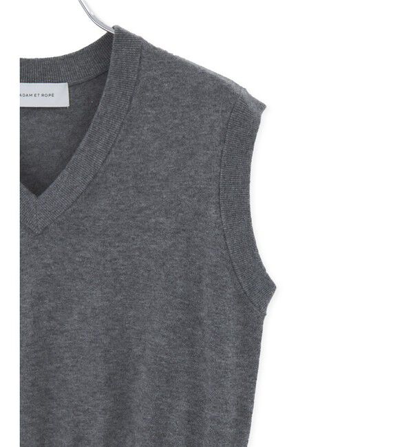 ADAM ET ROPE'「ラップストールコンビノースリーブプルオーバー」|ニット・セーター|