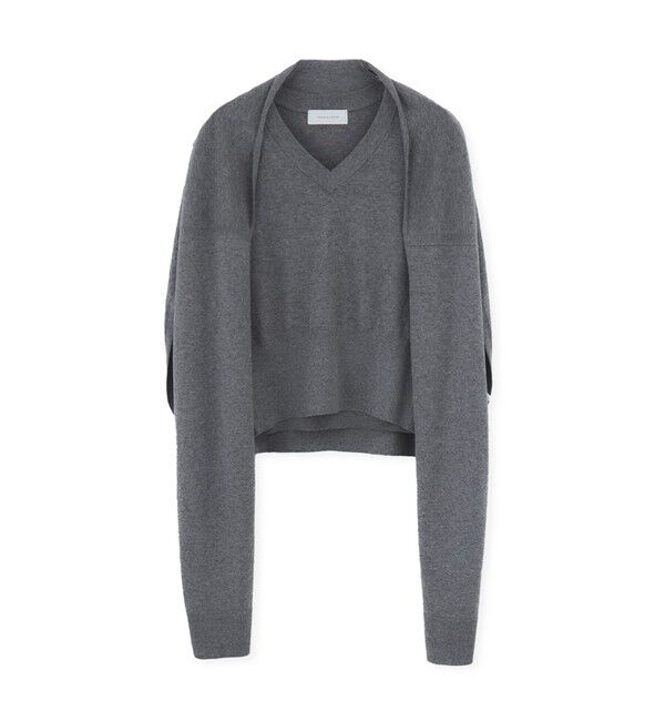 ADAM ET ROPE'「ラップストールコンビノースリーブプルオーバー」|ニット・セーター|