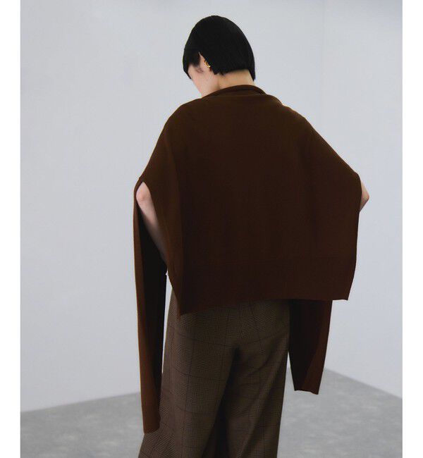 ADAM ET ROPE'「ラップストールコンビノースリーブプルオーバー」|ニット・セーター|