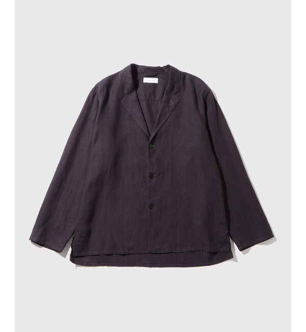 ADAM ET ROPE'「リネン シャツジャケット」|テーラードジャケット|ネイビー(40)