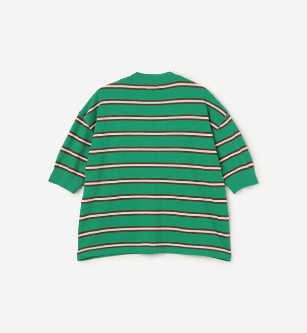  「MEYAME |〈別注〉コットンニット ボーダー半袖Tシャツ WOMEN」|ニット・セーター|