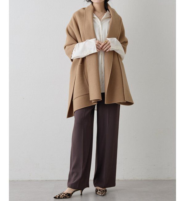  「バックサテンジョーゼットパンツ」|チノ|