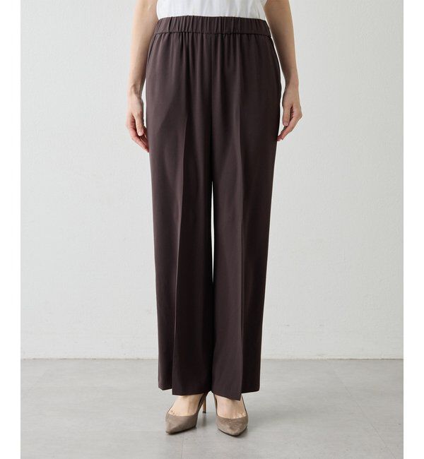  「バックサテンジョーゼットパンツ」|チノ|