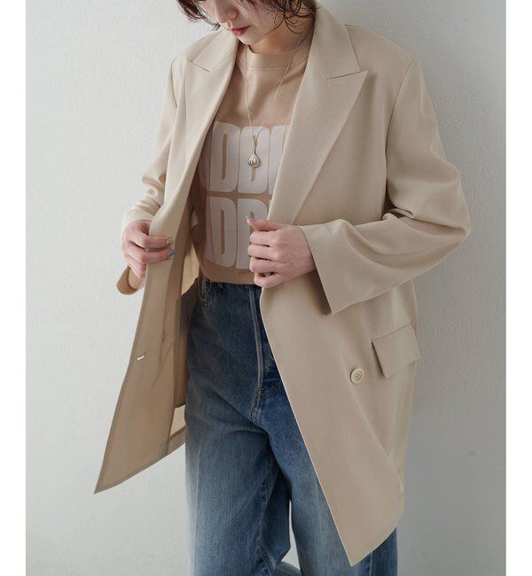  「ツイルダブルブレストジャケット」|テーラードジャケット|