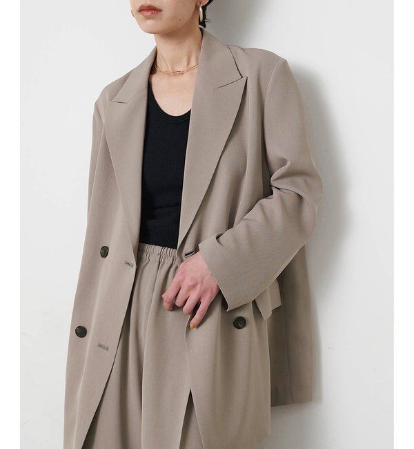  「ツイルダブルブレストジャケット」|テーラードジャケット|