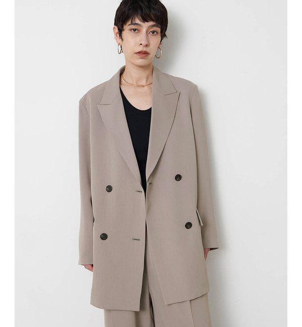 「ツイルダブルブレストジャケット」|テーラードジャケット|