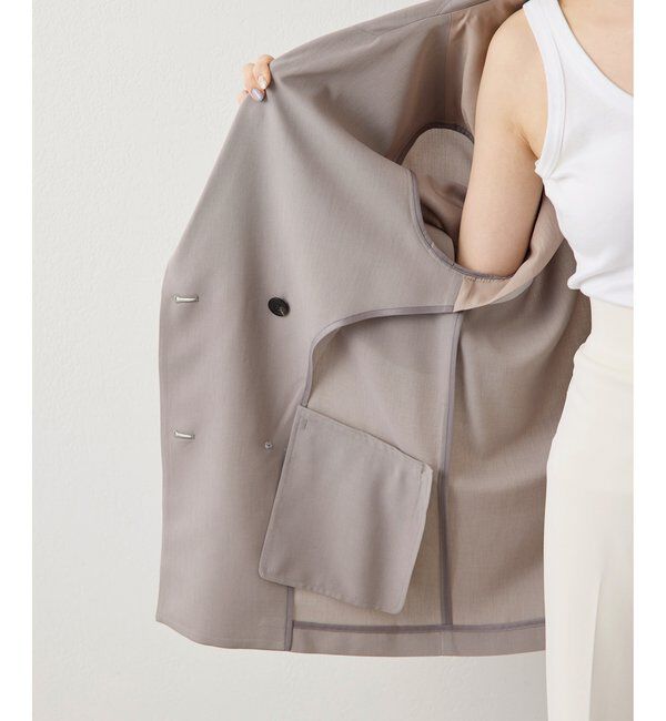  「ツイルダブルブレストジャケット」|テーラードジャケット|