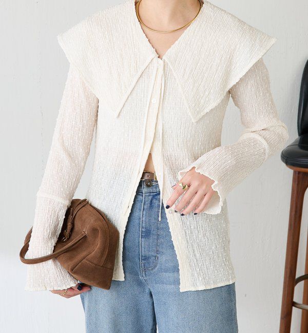  「ビッグカラーカーディガン」|Tシャツ・カットソー|