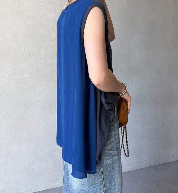  「【WEB限定】前後2WAYフレアトップス」|Tシャツ・カットソー|チャコールグレー