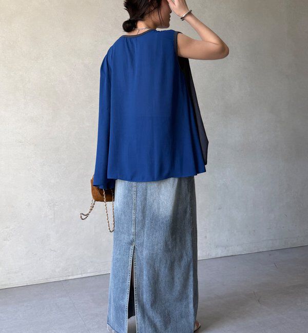  「【WEB限定】前後2WAYフレアトップス」|Tシャツ・カットソー|