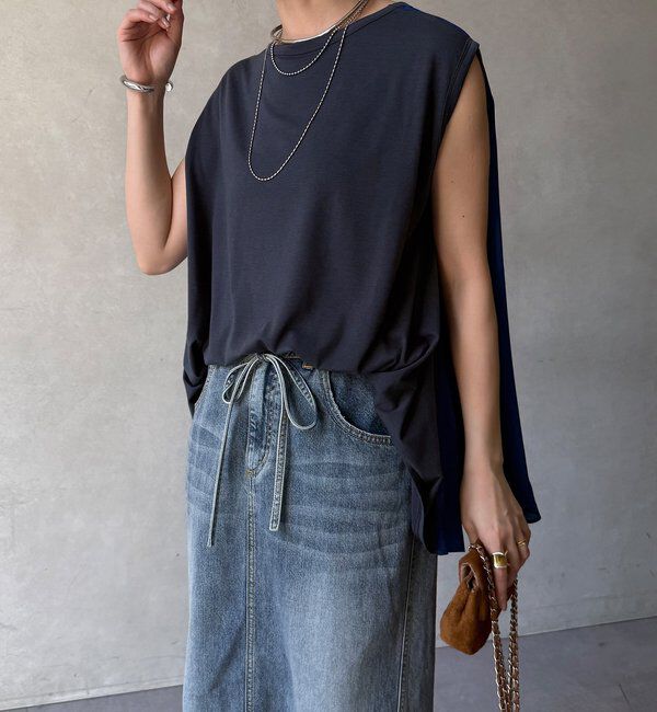  「【WEB限定】前後2WAYフレアトップス」|Tシャツ・カットソー|