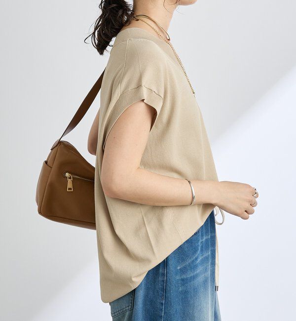  「【ひんやりタッチ・セットアップ対応可】レーヨン混バックテールニット」|ニット・セーター|