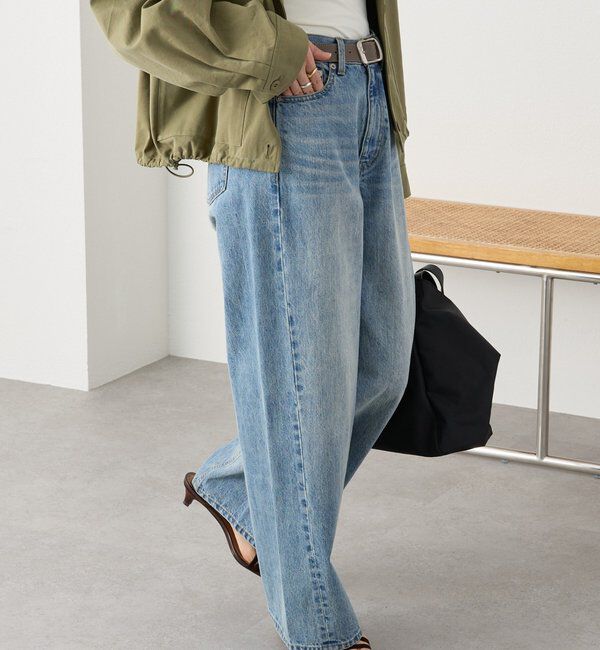  「予約【A・MONN(アモン)】addフロントナローデニム」|デニム|ブルー